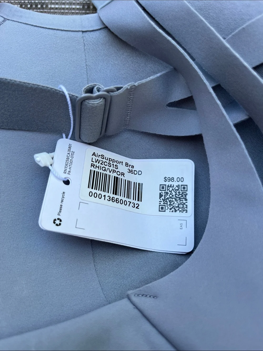 lululemon athletica light blue seamless molded sports bra